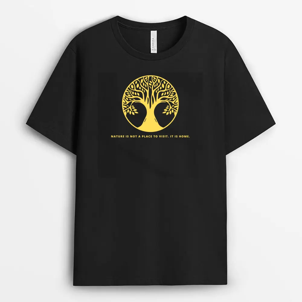 Nature Is Not A Place To Visit. It Is Home Gnarxgap T-Shirt - Black