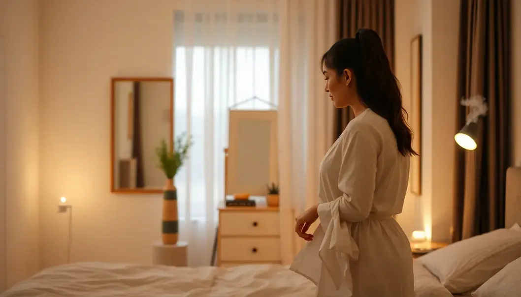 A wardrobe of soft, comfortable attire promotes peace of mind for virtual meetings.